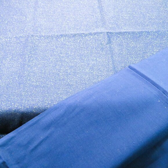 Dark Navy fabric with no shed gold glitter (starry night) 1 yard x 44" wide - Picture 3 of 3